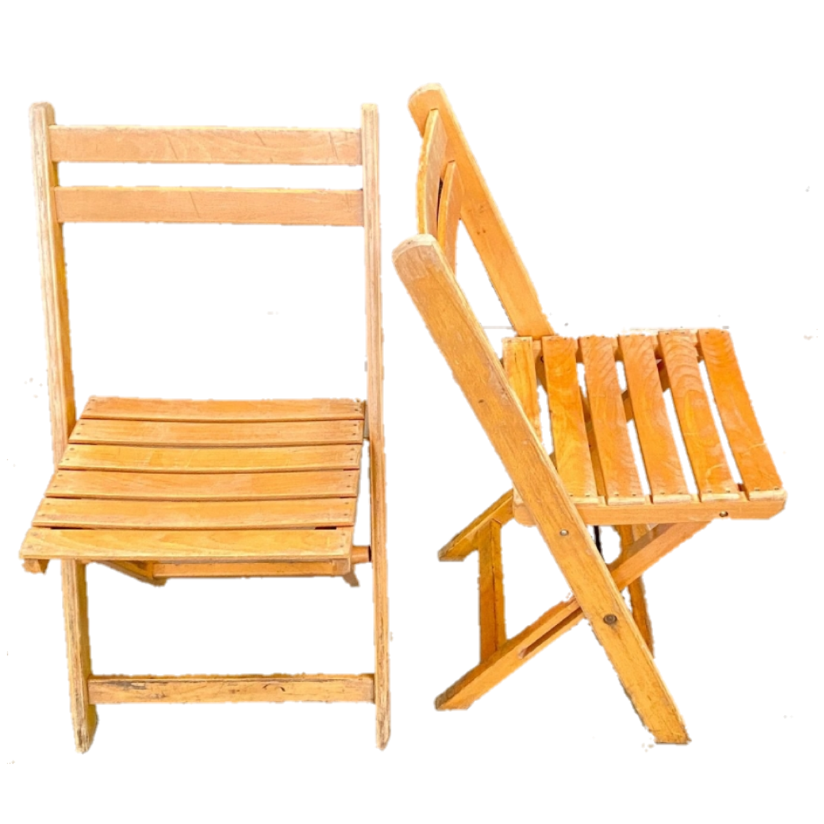 Vintage houten klapstoel